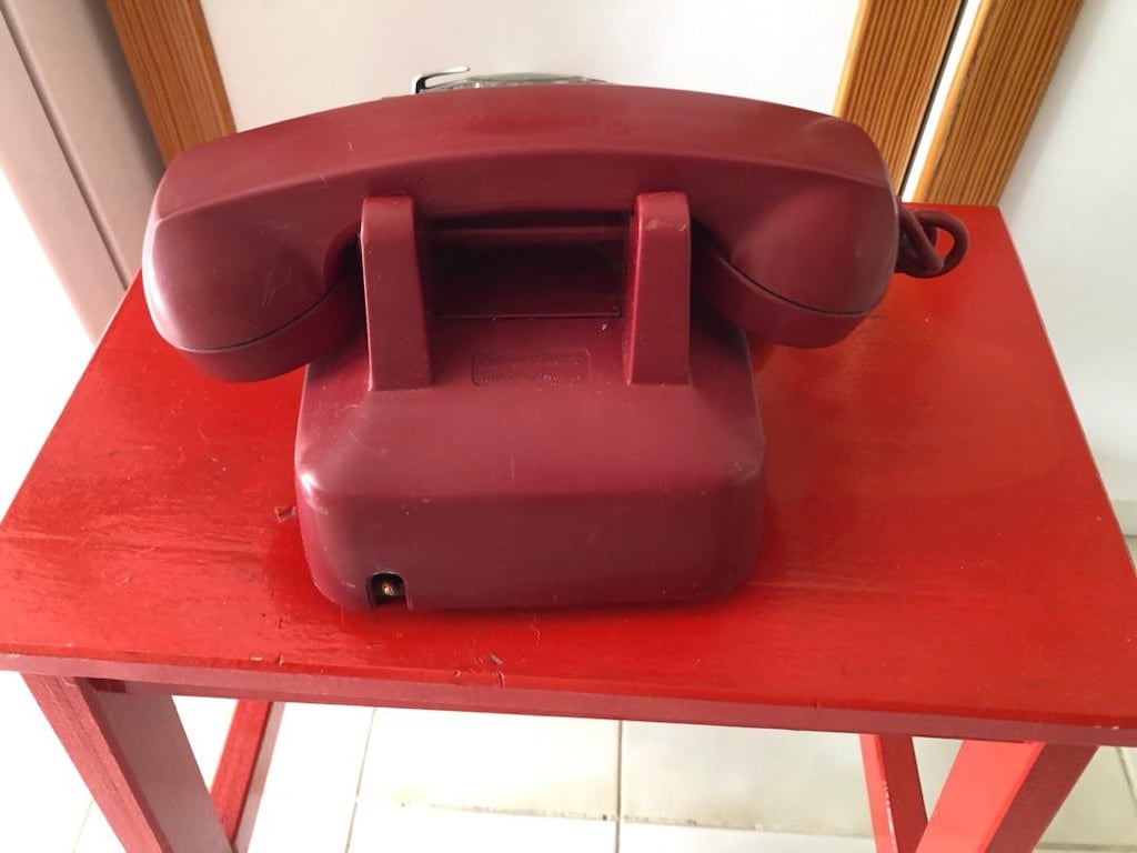 çevirmeli masa telefonu-bordo - 3