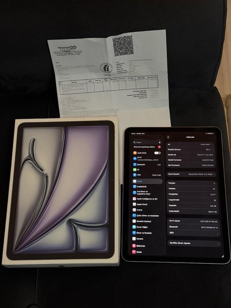 Apple iPad Air 6 / M2 / 128GB / 8AY GARANTİLİ - 6
