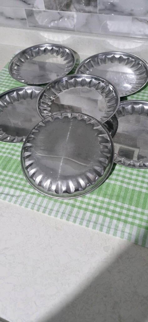 Çelik pasta tabağı 6 adet - 4