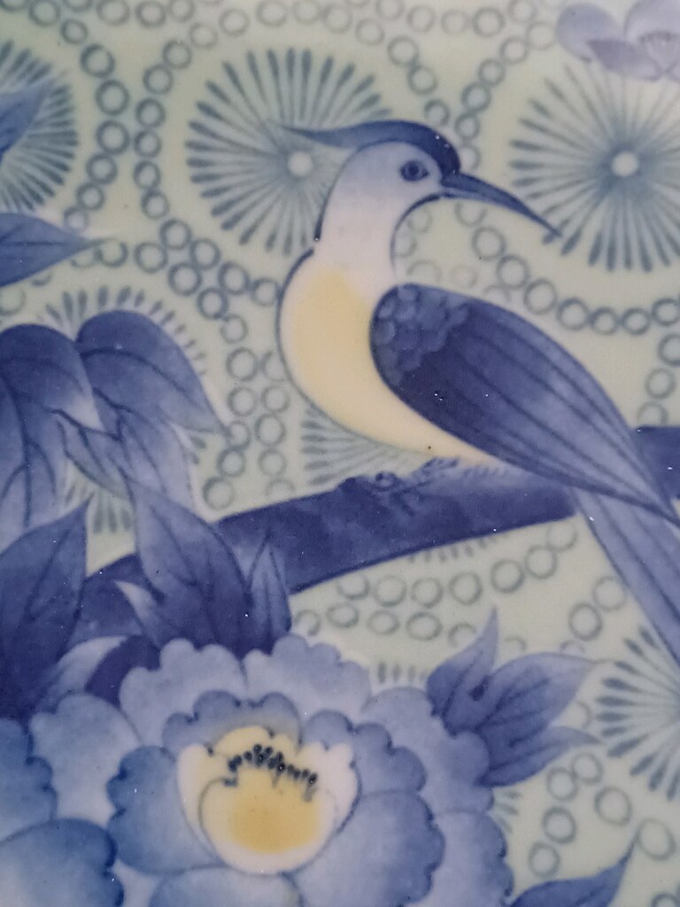 Koleksiyonluk Mavi Beyaz (Blue Blanc) İmzalı Japon Duvar Tabağı - 5