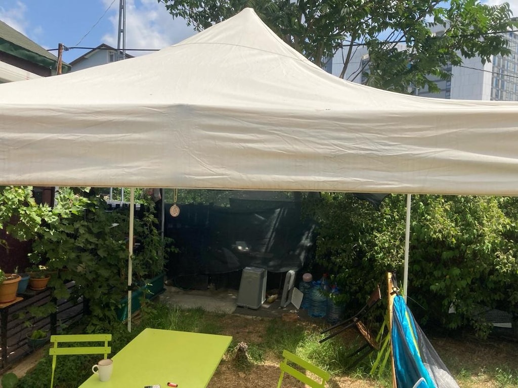 gazebo bej renk çadır şemsiye çardak - 3