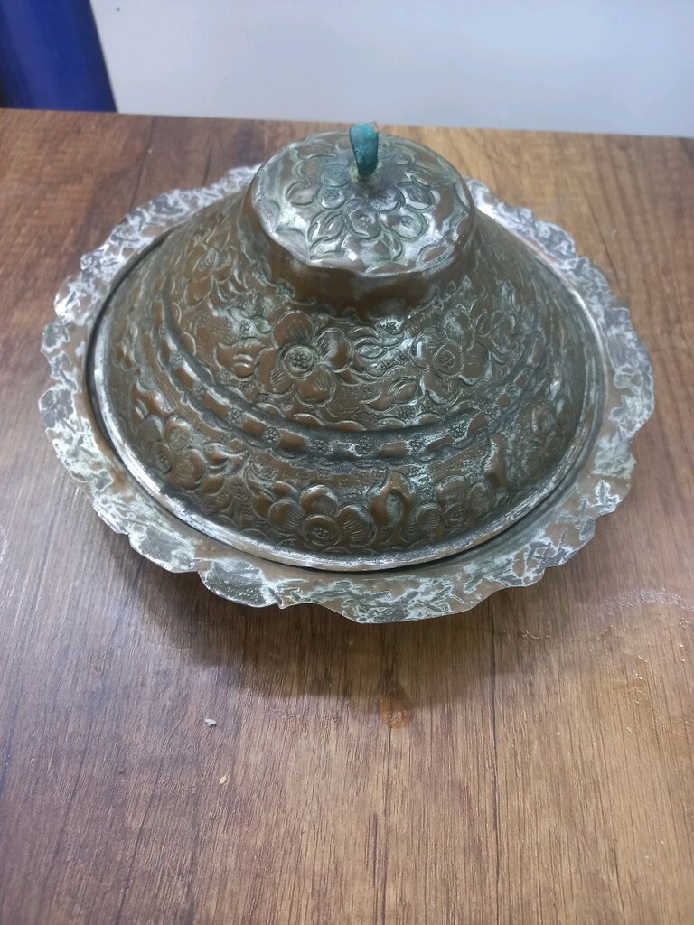 Antiks Bakir El işçiligi pilavlik 20x20 ebad - 2