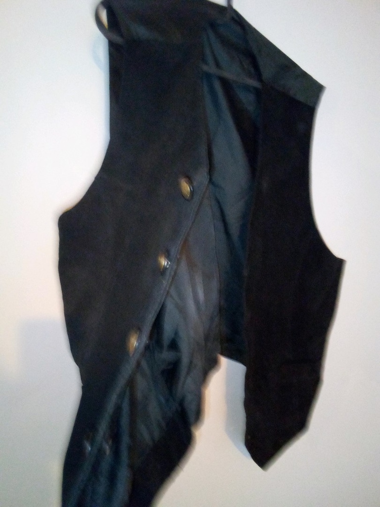 C&A siyah ön süet arka ince siyah astar XXL klasik vintage ön boy 75 - 6