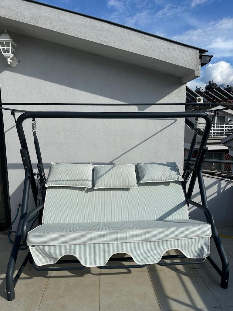Minderli 3 Kişilik Bahçe/Balkon Salıncağı - 2