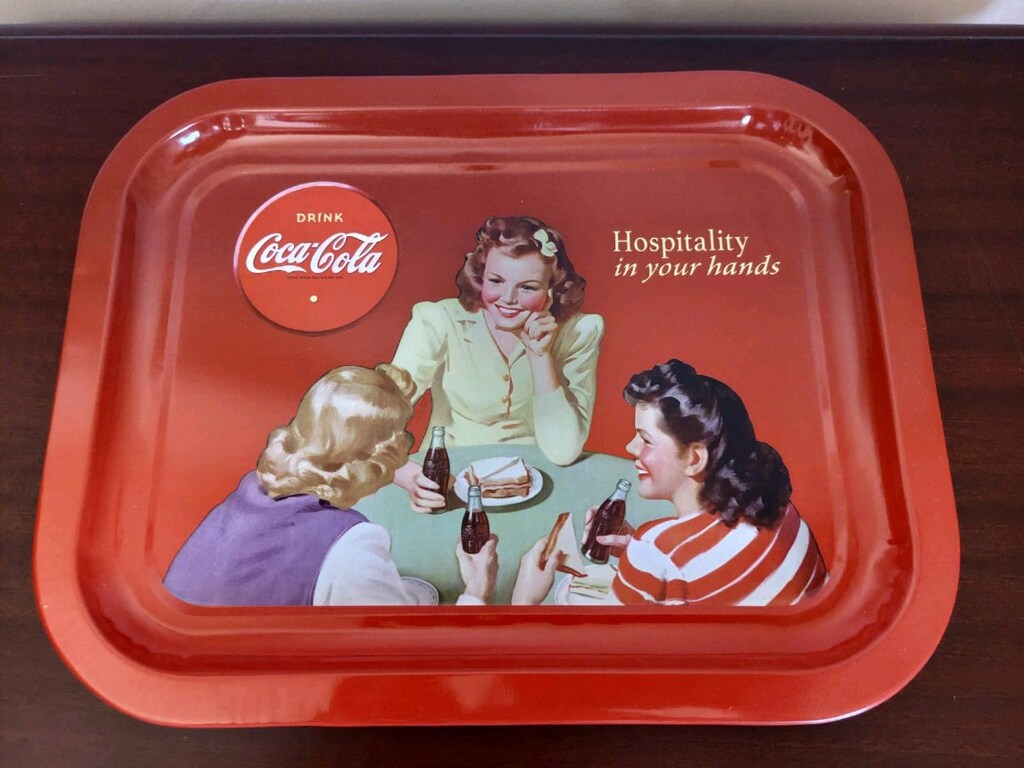 Coca-Cola Peçetelik ve Metal Tepsi - 5