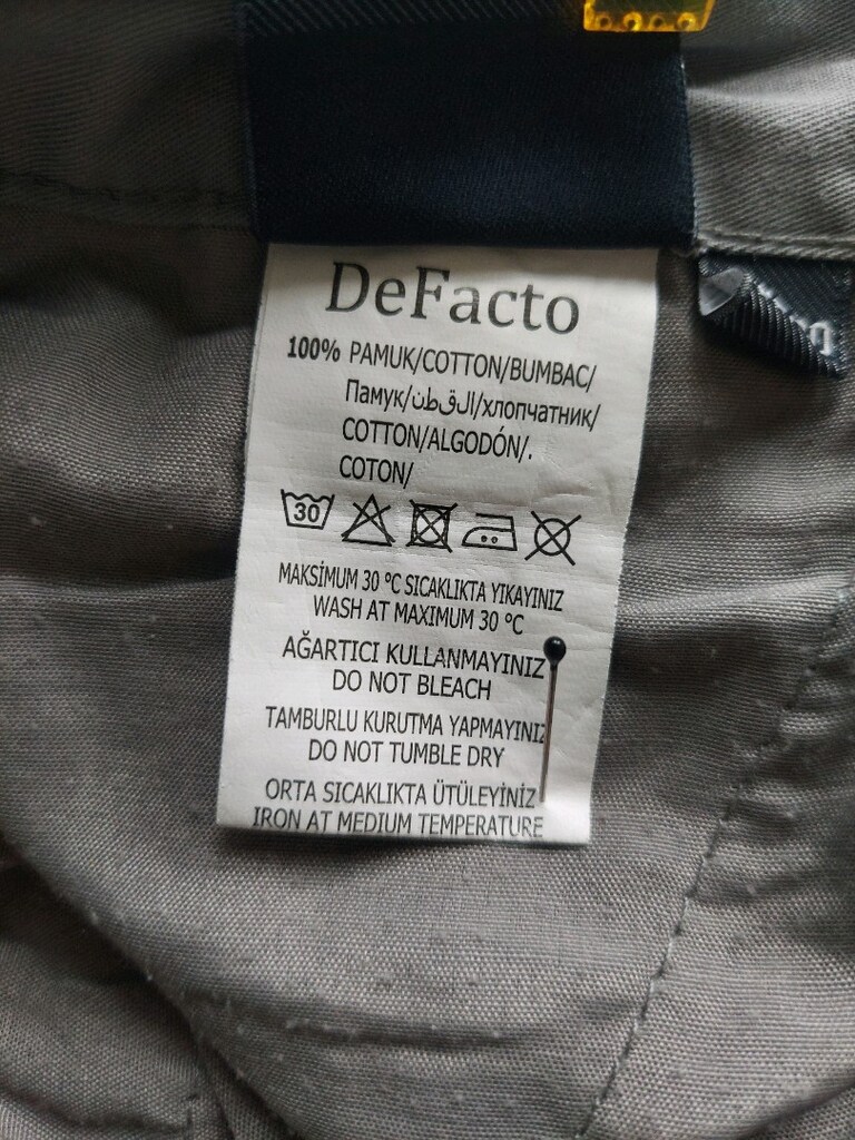 DEFACTO erkek gri ince chino pantolon 30/30 beden - 8