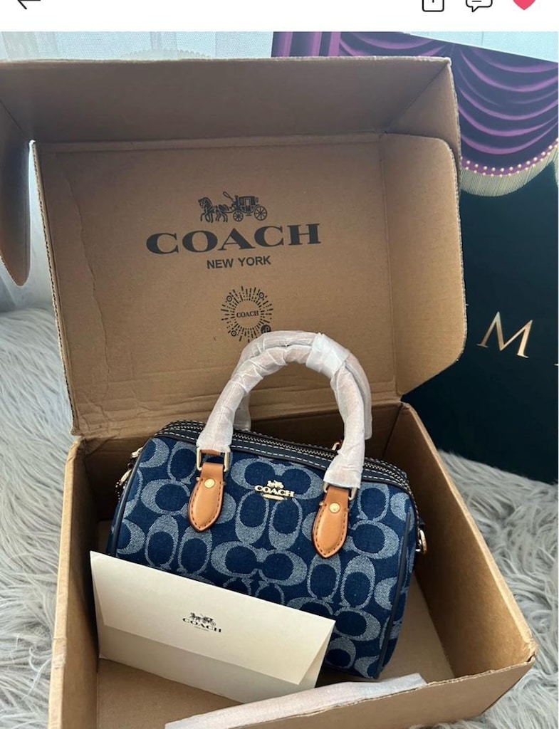 Coach Mini Rowan Crossbody Denim - 9