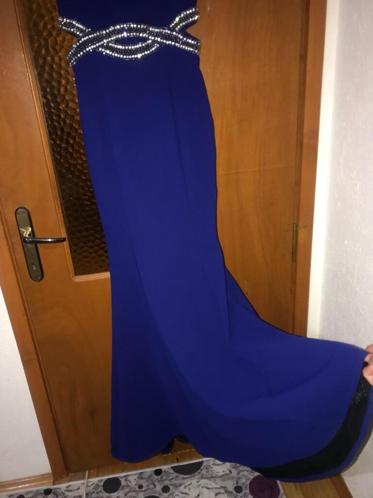 Gece mavisi tam balık izmir abiyesi - 3