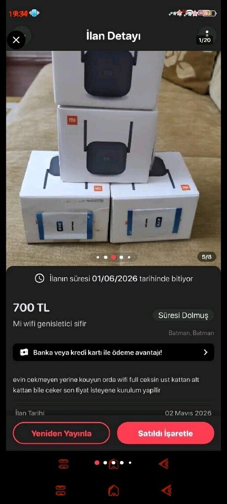 modem uydu vantilator powerbank SIFIR - 8