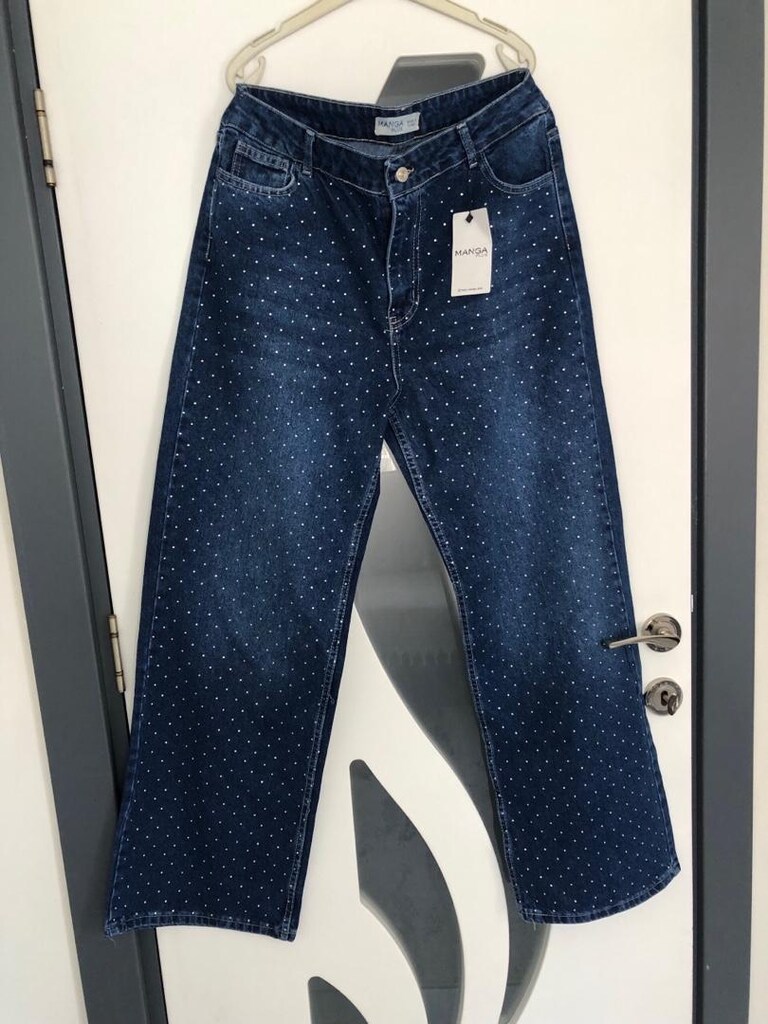 Taşlı kot pantolon