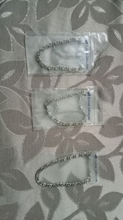 üç adet bileklik parlak gümüş rekte ünisex - 3