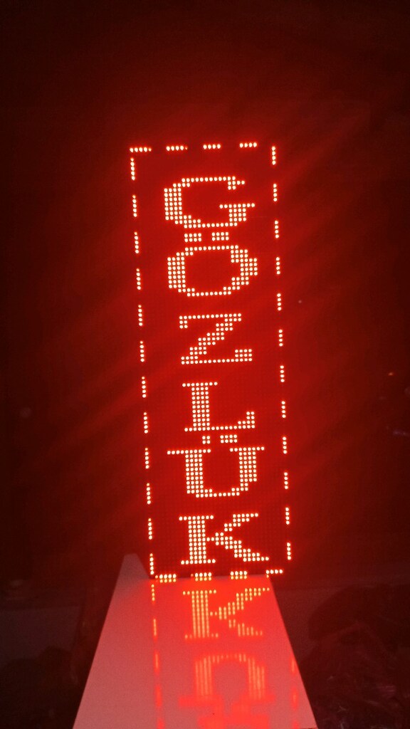 led tabela kayan yazı 32x96cm - 5