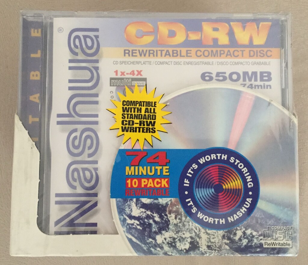 Nashua CD-RW 10 Adet tek tek kutulu sıfır orjinal paketinde - 2
