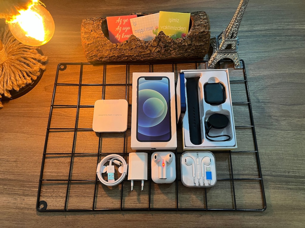 FULL AKSESUARLI İPHONE 12 BLUE - 5