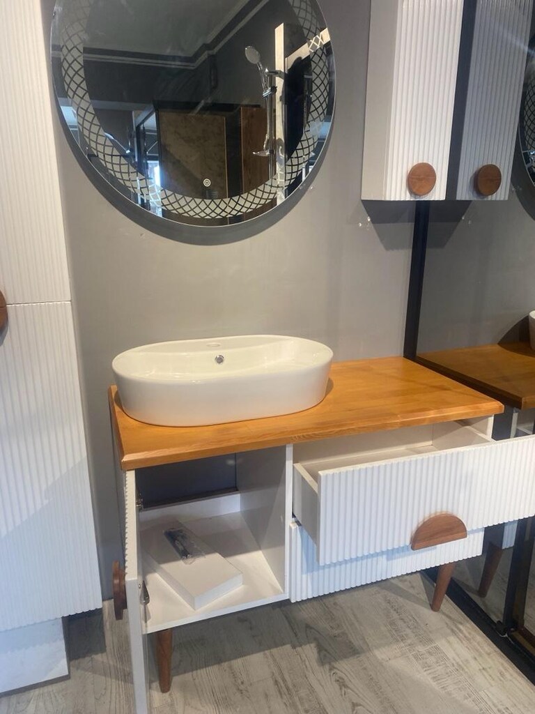 100 cm banyo dolabı takımı - 2