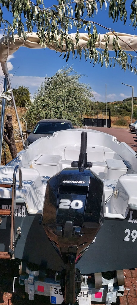 2024 Model, özel üretim fiber tekne+motor+galvaniz uzakyol römork seti - 8