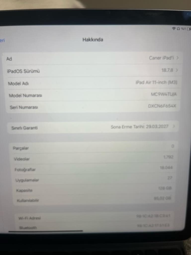 Apple iPad Air 11” M3 128 GB – Garantili – Magic Keyboard hediyeli - 4