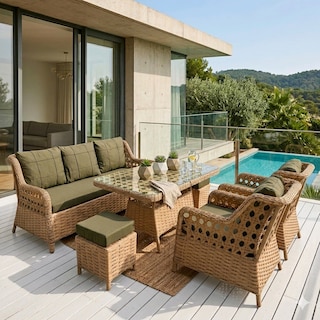 Rattan Bahçe Koltuk Takımı, Balkon Oturma Grubu, Bahçe Mobilyası - 2