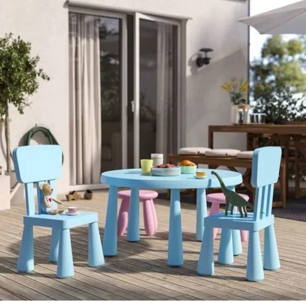 MAMMUT çocuk masası, açık mavi ikea (sandalyeler dahil değildir) - 5
