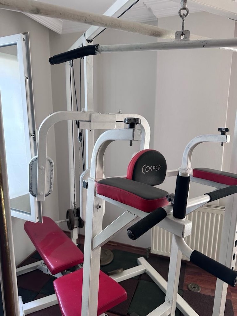 EKSİKSİZ EV/SALON TİPİ SPOR SALONU SETİ (Smith Machine + 106 kg Plaka - 11