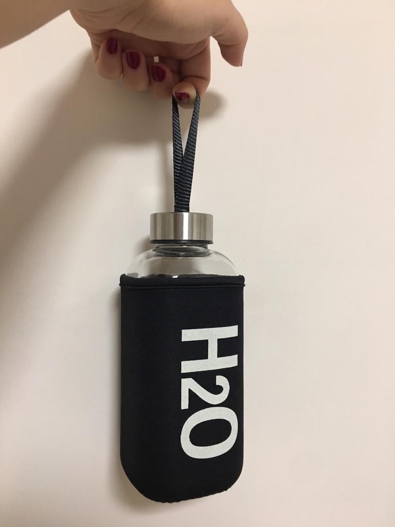 H2O Siyah Kılıflı cam Su Şişesi 500 ml - 9