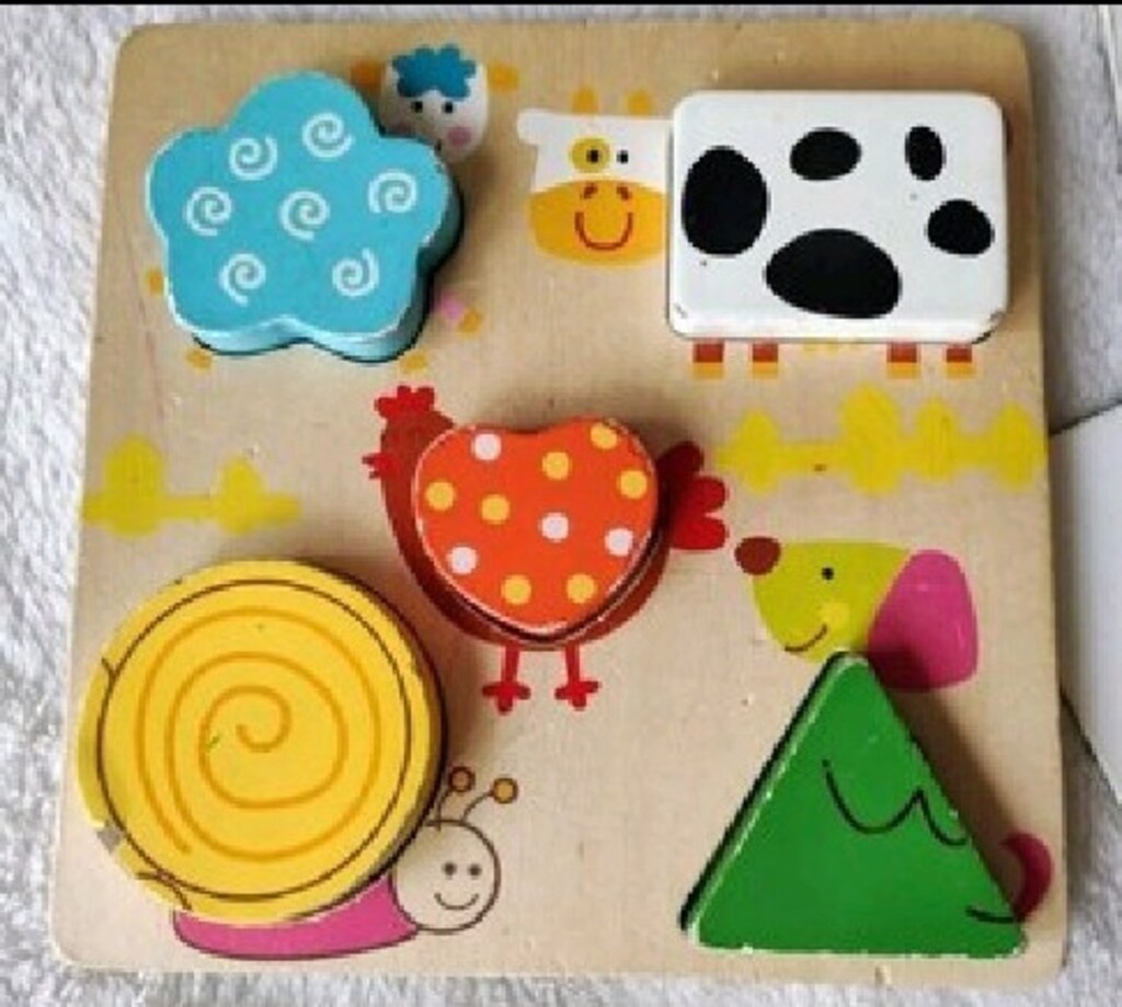 3 SET BEBEK AHŞAP EĞİTİCİ OYUNCAK MONTESSORİ Ikea tahta puzzle LEGO hm - 3