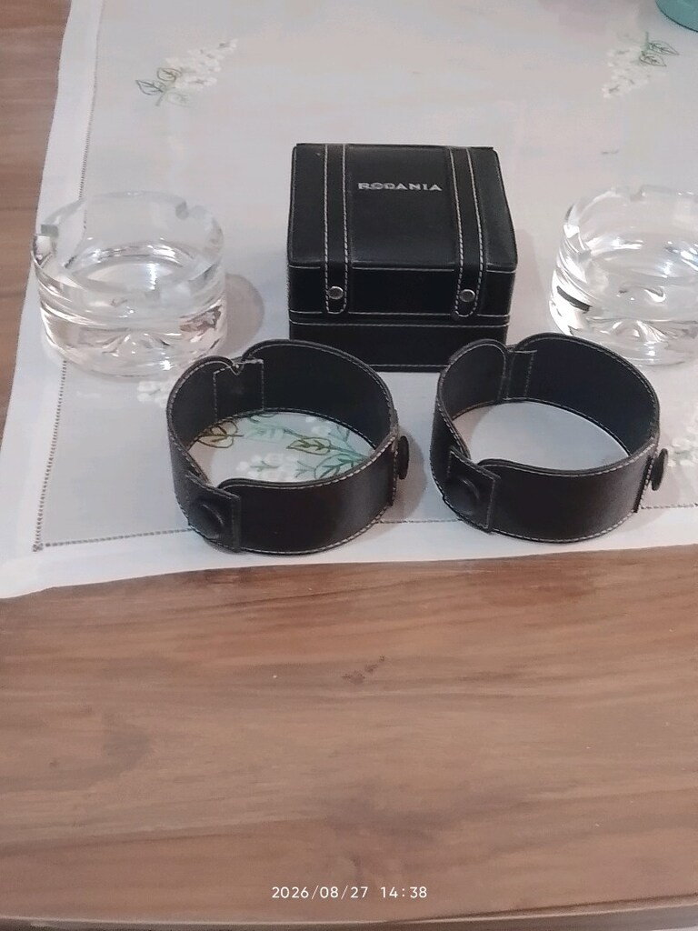 CAM DERİ KAPLAMA KÜLLÜK VE HEDİYE KUTUSU.DEFOSU YOK.ÇOK YENİ - 6