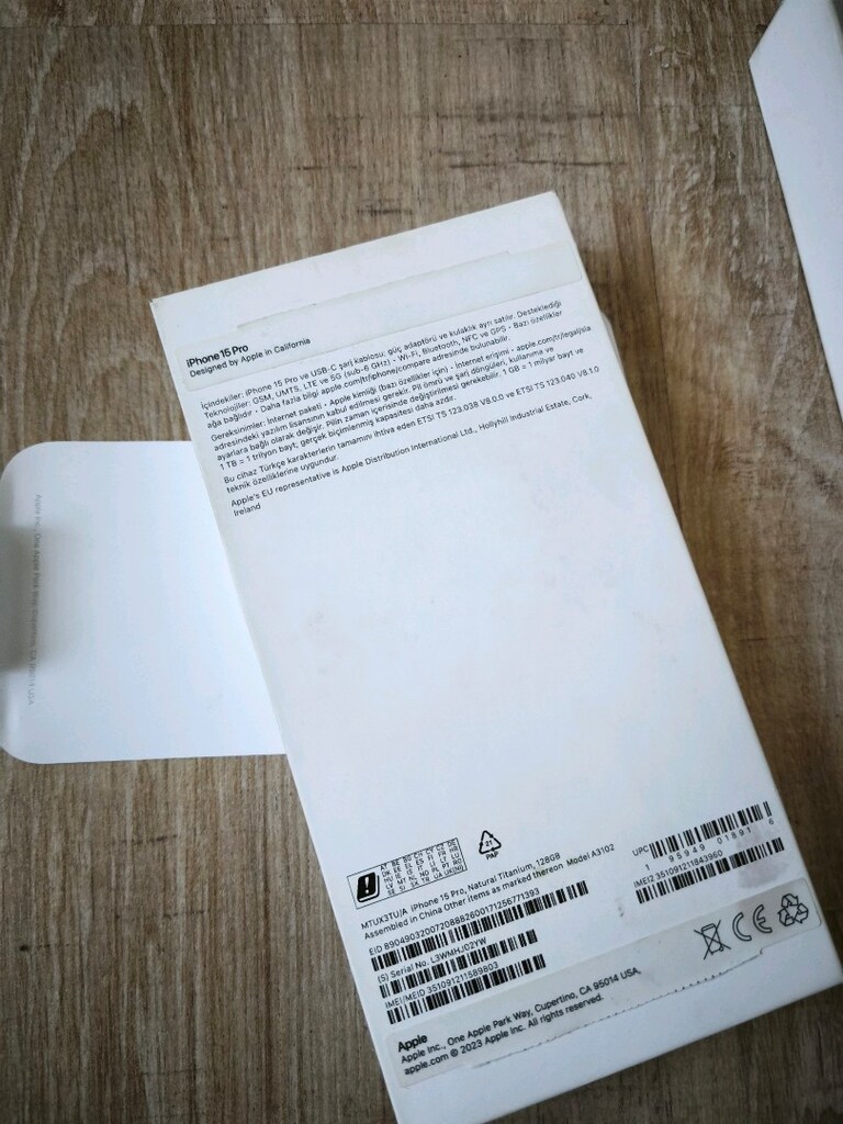 Apple iPhone 15 Pro boş kutu 128gb - 4