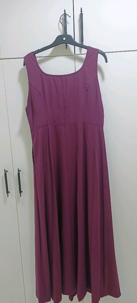 bağcıklı uzun elbise - 5