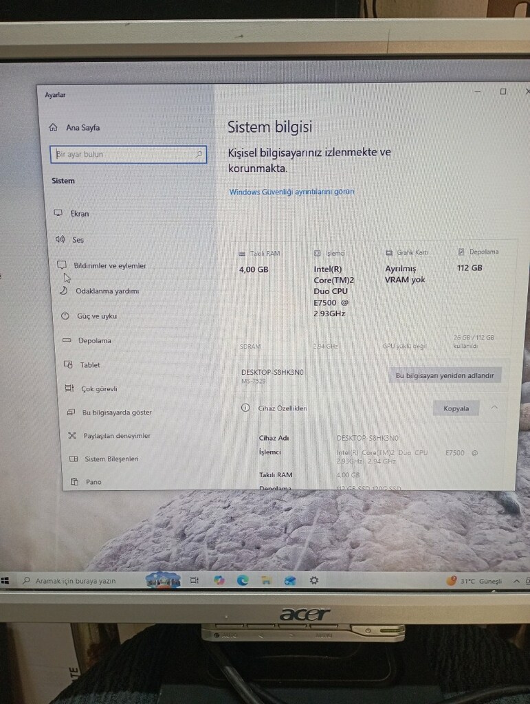 Full bilgisayar seti (ofis/ders) - 3