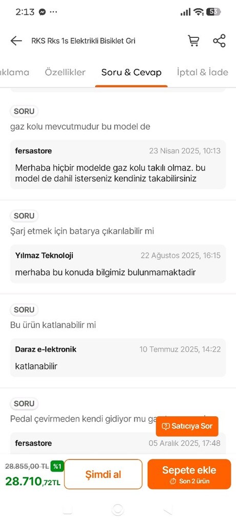 RKS 1 s Elektrikli bisiklet renk siyah ve şarjı - 11