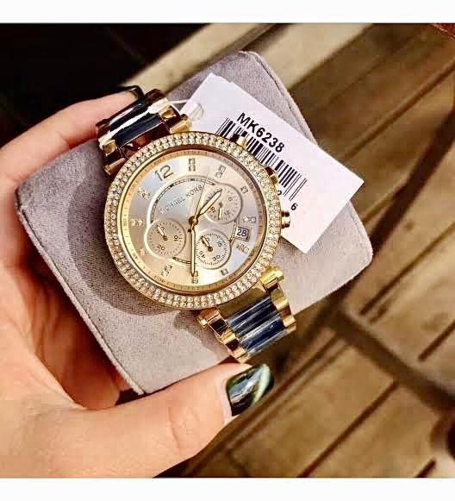 ‼İTHAL/SIFIR/Michael Kors MK6238 Parker, Kronometre,Takvim,Gold Saat - 9