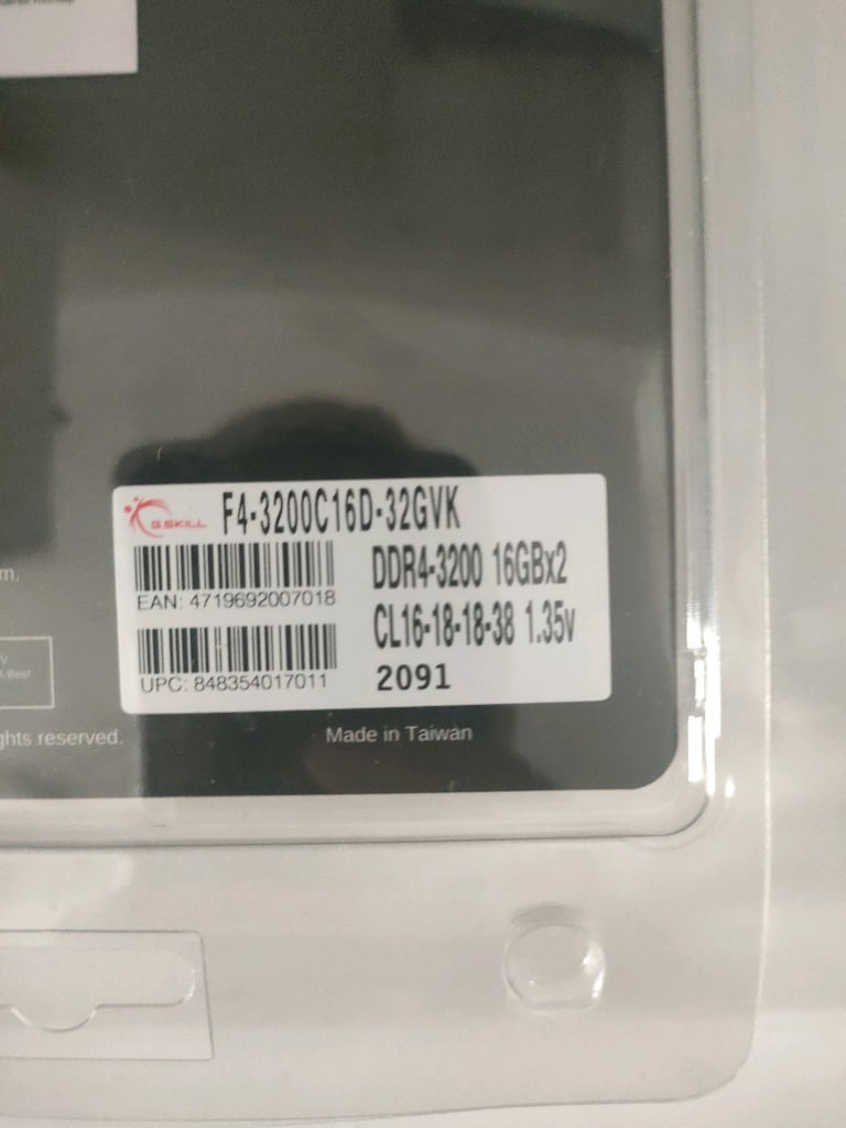 DDR4 2x8Gb Ram 3200mhz - 3
