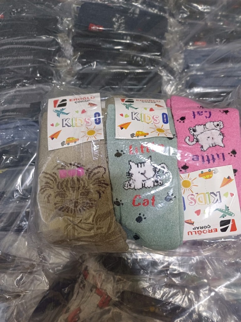 çocuk kışlık çorap 5 12 yaş arası her renk desen 12 adet 150 TL - 2