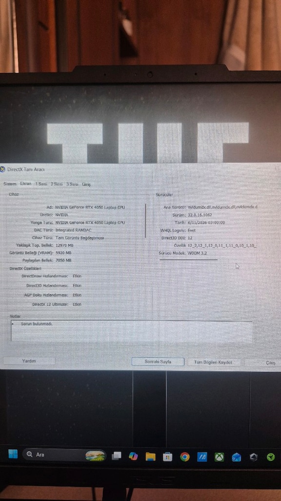 Asus Tuf Gaming A16 7.nesil - 2