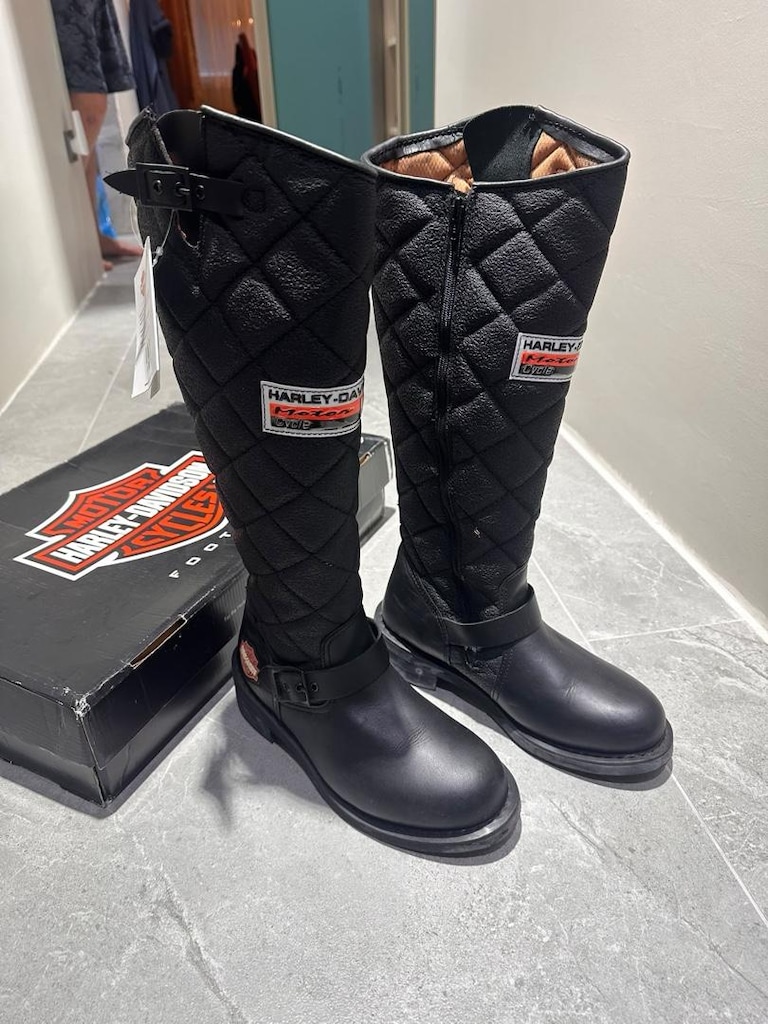 Harley-Davidson Siyah Uzun Çizme – Bayan Modeli, 40 Numara, Sıfır - 5