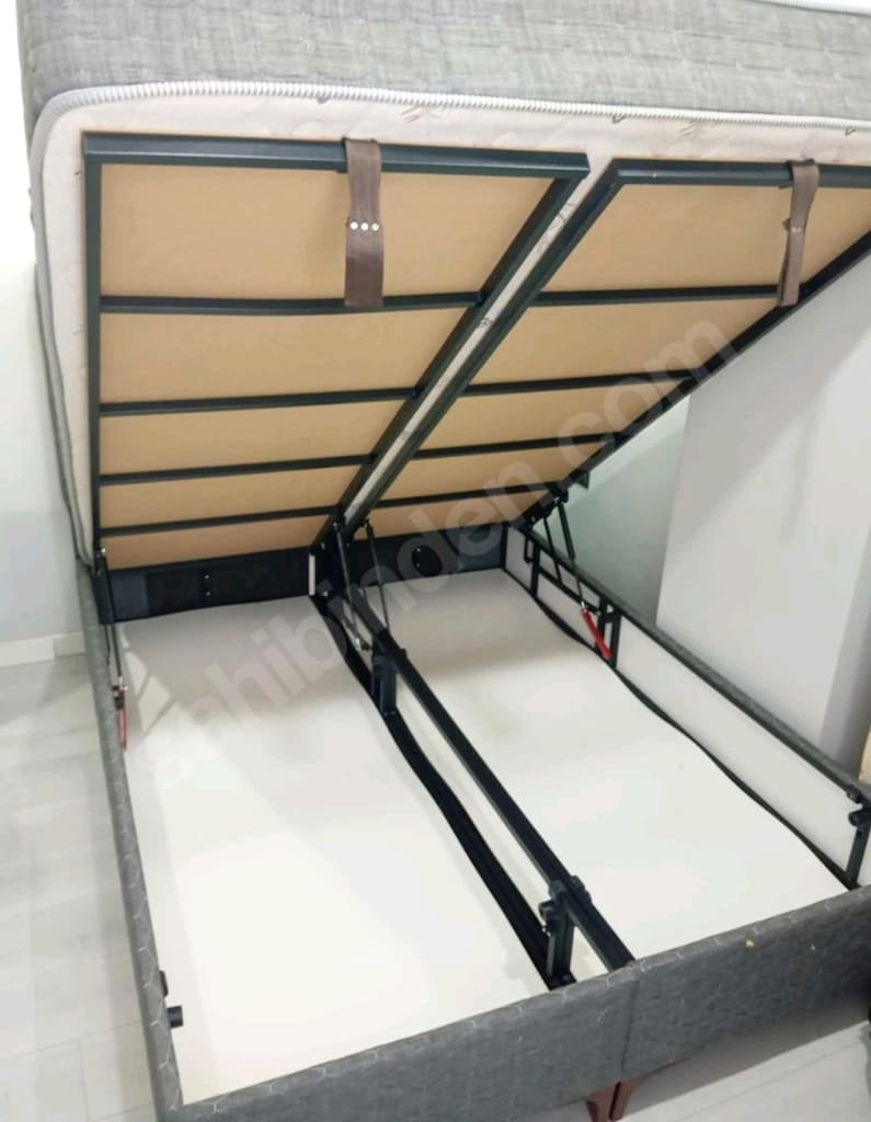 Çift Kişilik 150*200 ebatında temiz Baza, yatak, başlık - 6