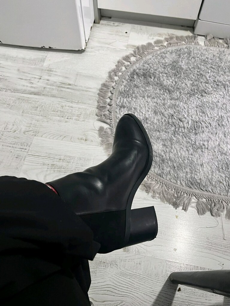 az kullanılmış deri bot tertemiz - 10