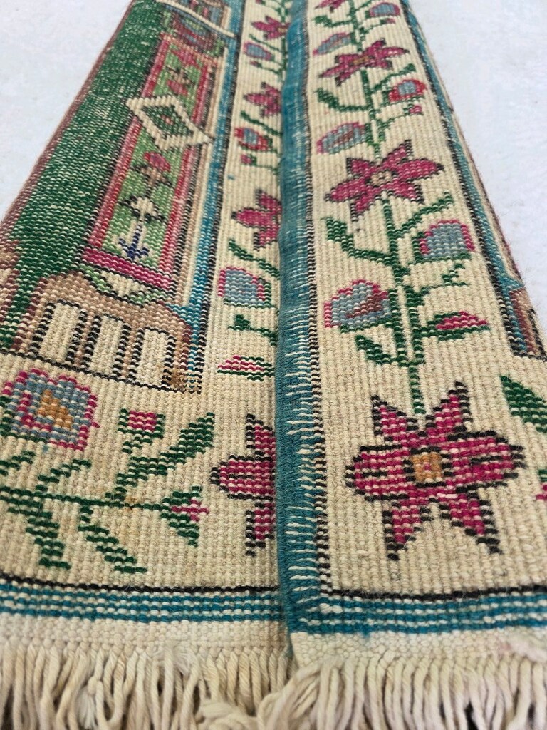 Mihrap desenli motifli kök boya halı - 5