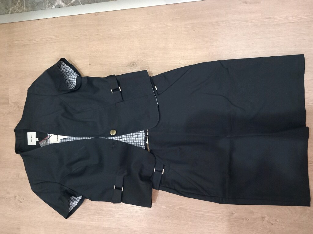 KOTON, 42 BEDEN, SIFIR, ETİKETİ ÜZERİNDE, LACIVERT, ETEK+CEKET+ATLET - 5