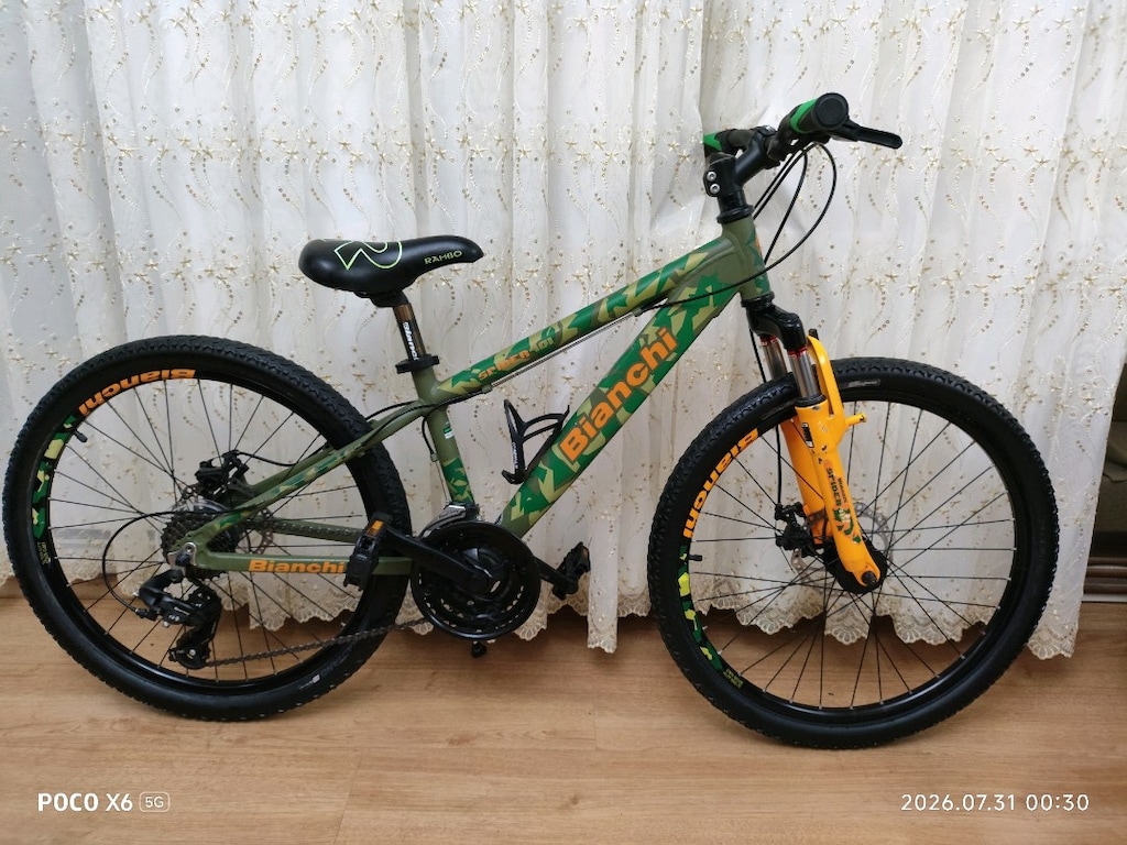 Tertemiz, komple bakımlı 24" Bianchi Spider 401 disk frenli bisiklet - 2