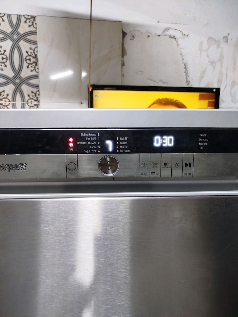 İnox(Gri) 3 Lü Set(Buzdolabı, Çamaşır Makinası ve Bulaşık Makinası) - 10