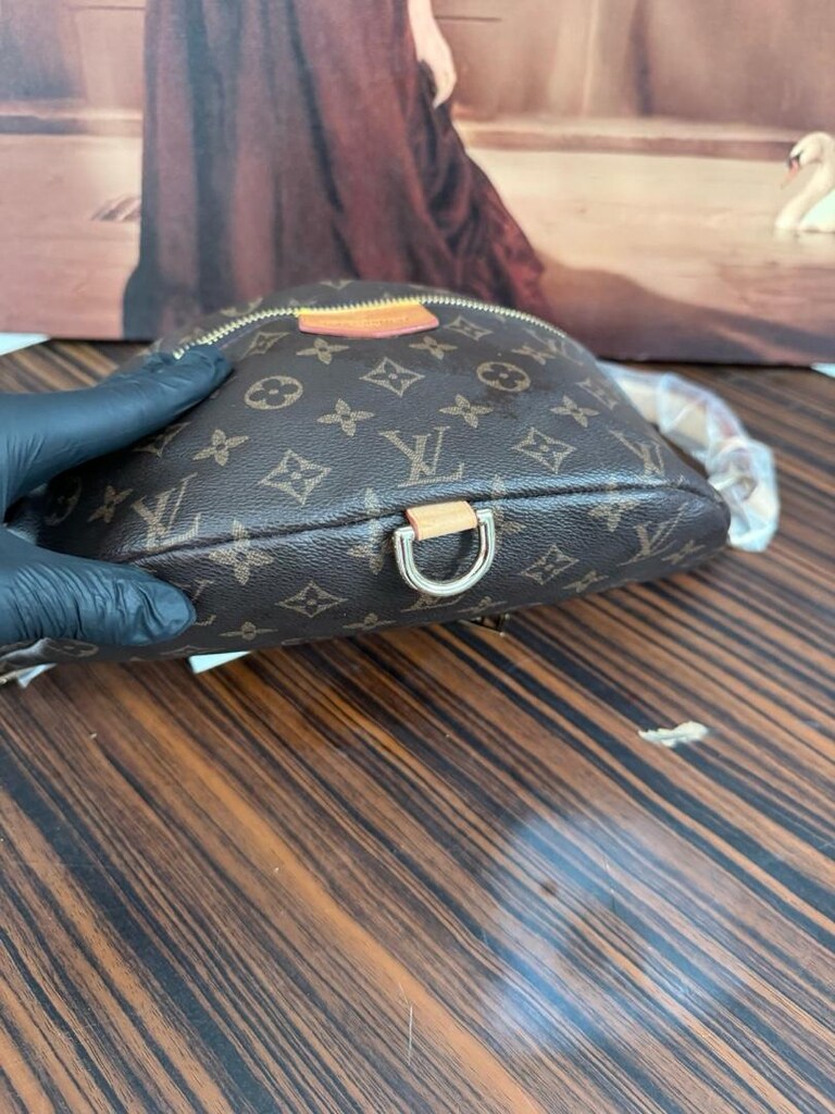 Monogram Desen Deri Detaylı Fermuarlı Bel ve Göğüs Çantası - 7