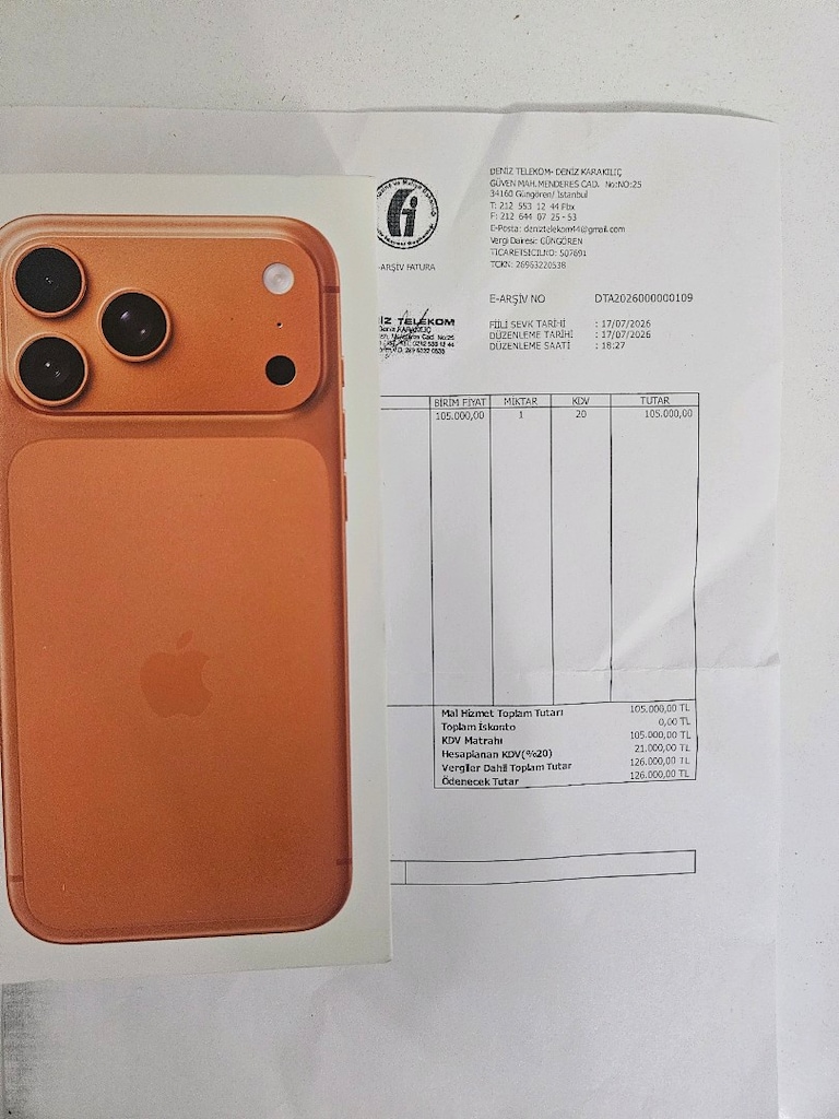 Iphone 17 pro max sıfır faturalı