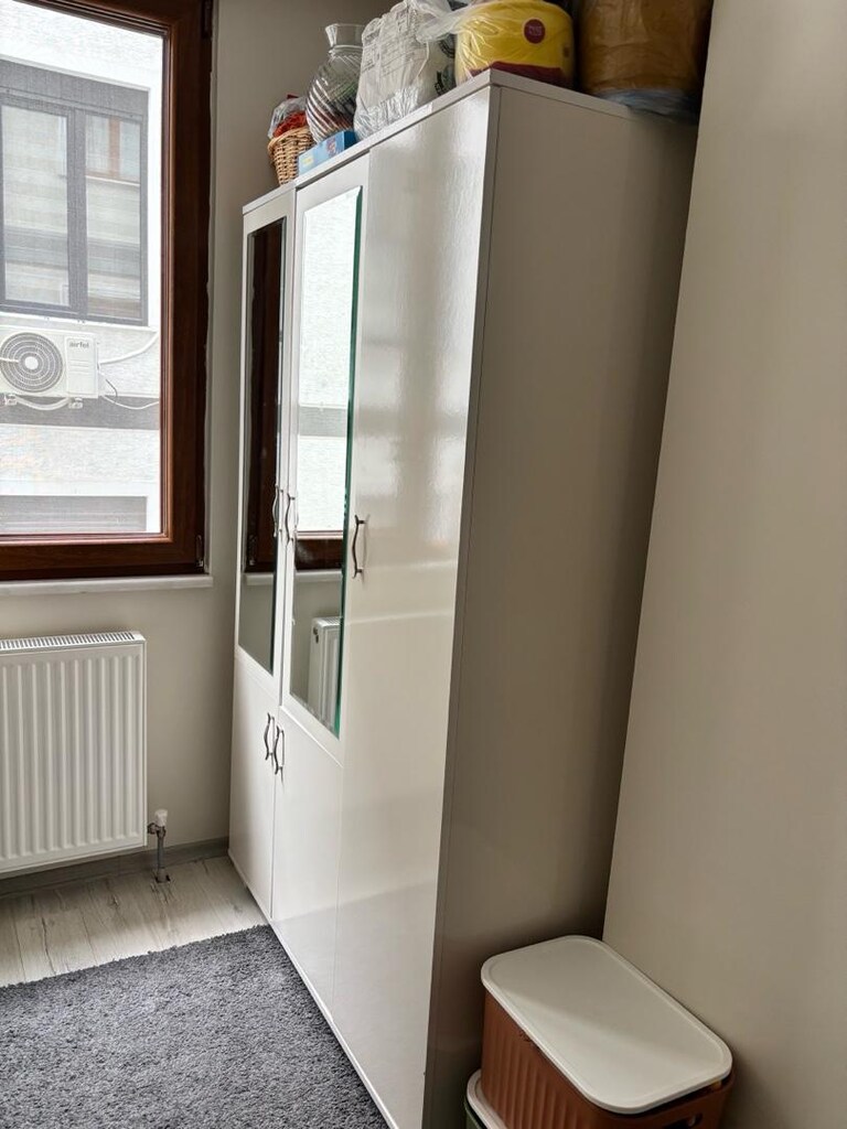 Krem Rengi 3 Kapılı Gardırop – Aynalı - 3