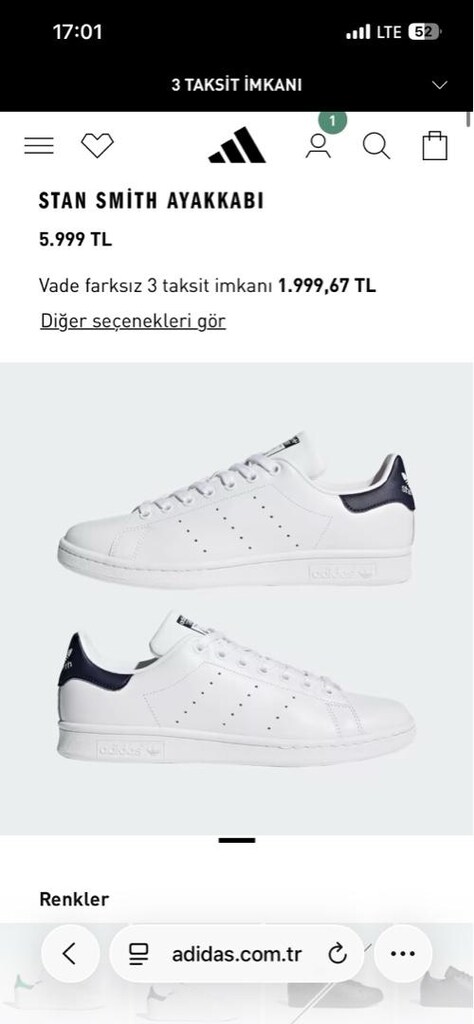 adidas spor ayakabı stan - 11