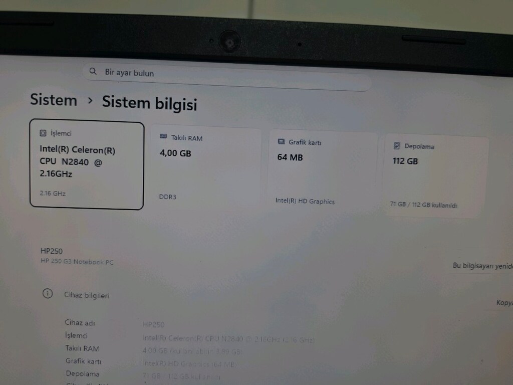 HP 250 G3 LAPTOP (SORUNSUZ) - 4