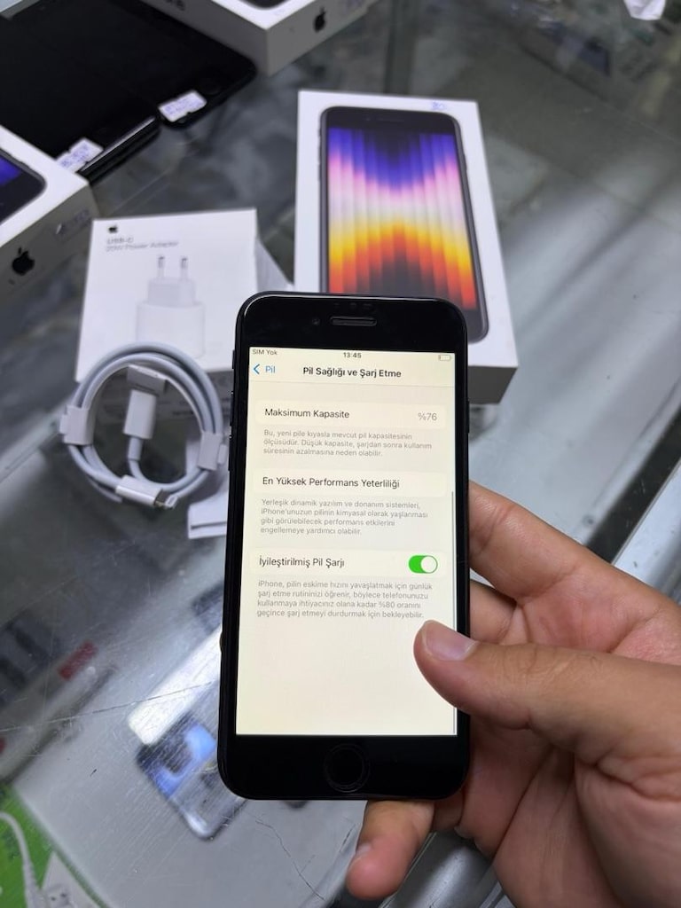 MÜHENDİSCELL’DEN YURTİÇİ İPHONE SE 3.NESİL İOS 18 KUTU FATURALI - 10