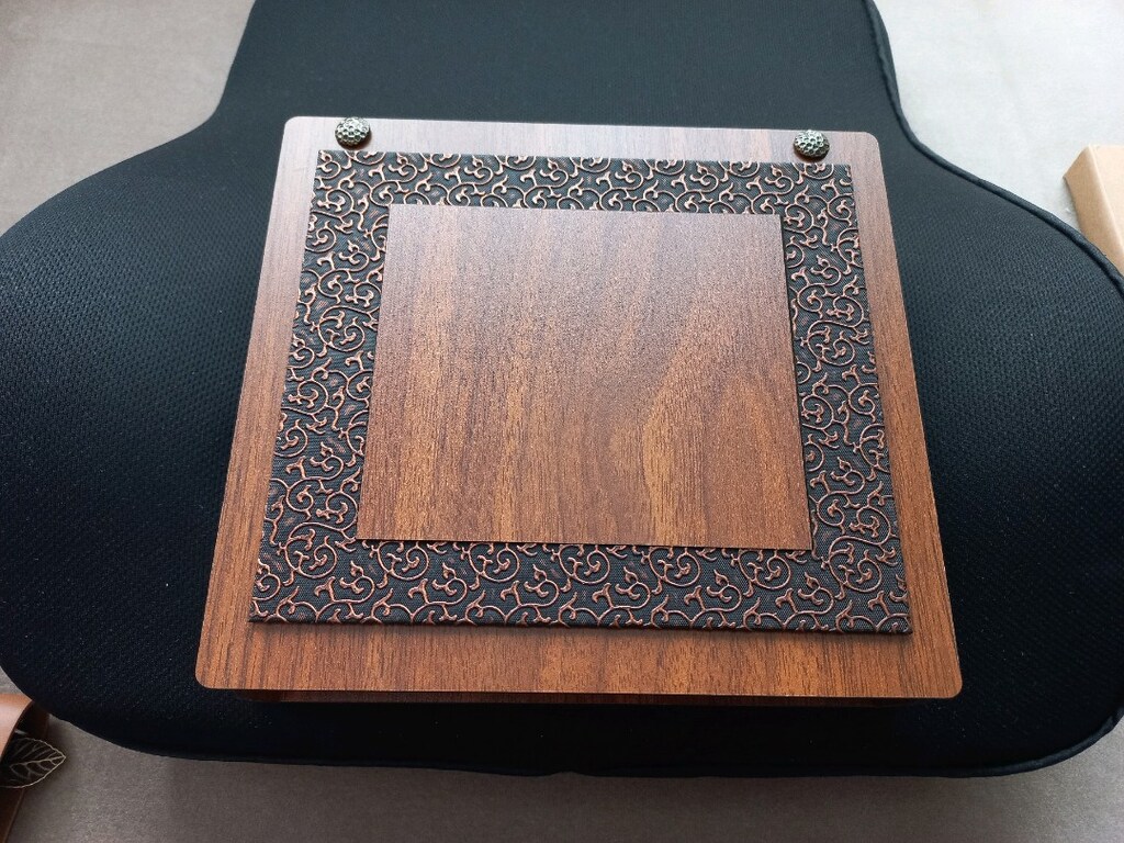 Ahşap Kutulu Taba Renk Deri Defter Anahtarlık Set - 3