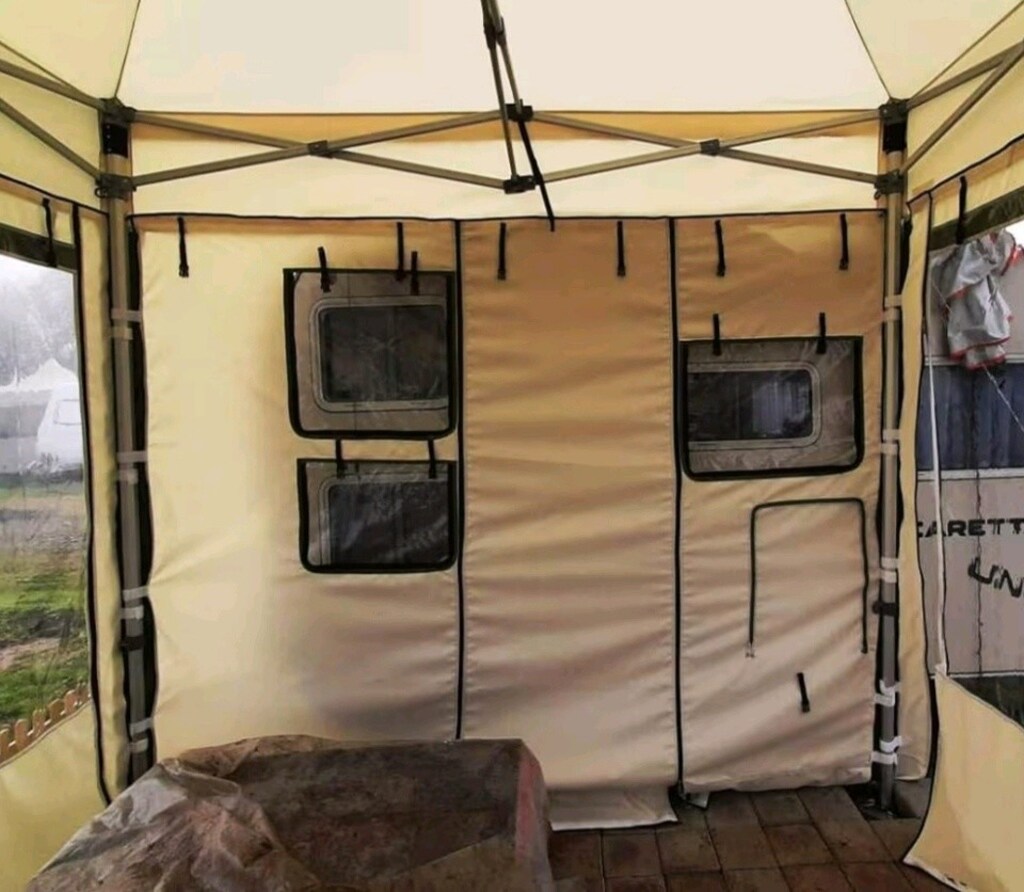 Karavan Çadırı Kış Bahçesi Portatif Outdoor Kamp Çadırı Katlanır Tente - 4